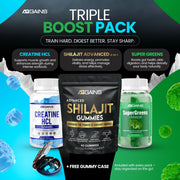 Triple Boost pack Ag gains- creatine HCL, Supergreens & Shilajit Advanced gummies
