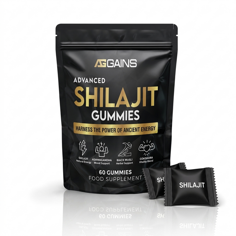 Shilajit, Ashwagandha, Blackmusli, Tribilus Gummies (Performance Blend)